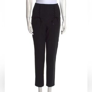 Tibi Black High-Rise Straight Leg Pants - S | US 4